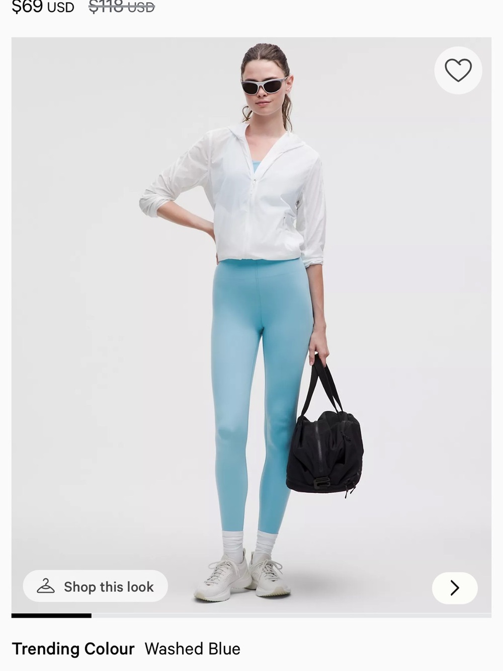 NWT lululemon Glow Up™ Super-High-Rise Tight 28 Washed Blue 10